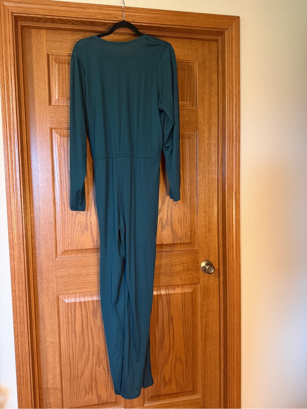 Wool& Paisley Jumpsuit - Long Sleeve Wrap style in XL. - Picture 2 of 4